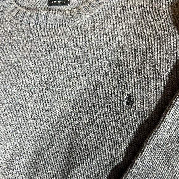 Men’s Polo Ralph Lauren XL Blue Sweater With Blue Pony Logo - Picture 7 of 11